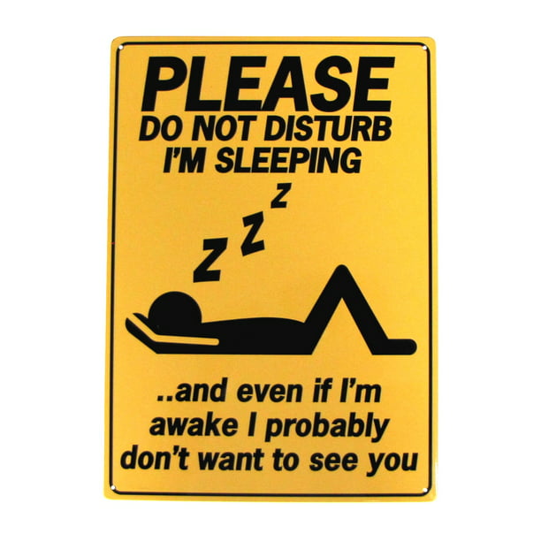 Please Do Not Disturb Novelty Funny Metal Sign 8 in x 12 in